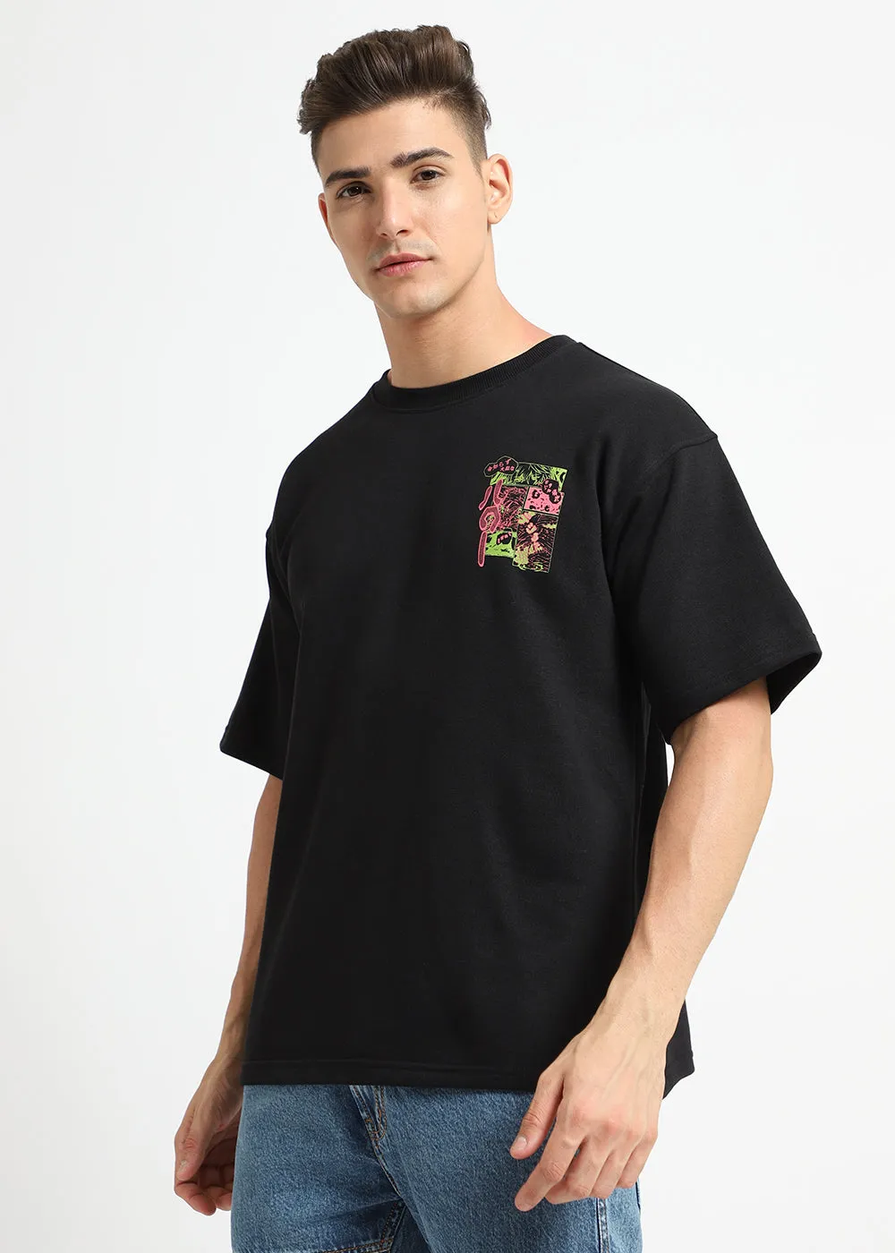 Crow Black Oversized T-shirt