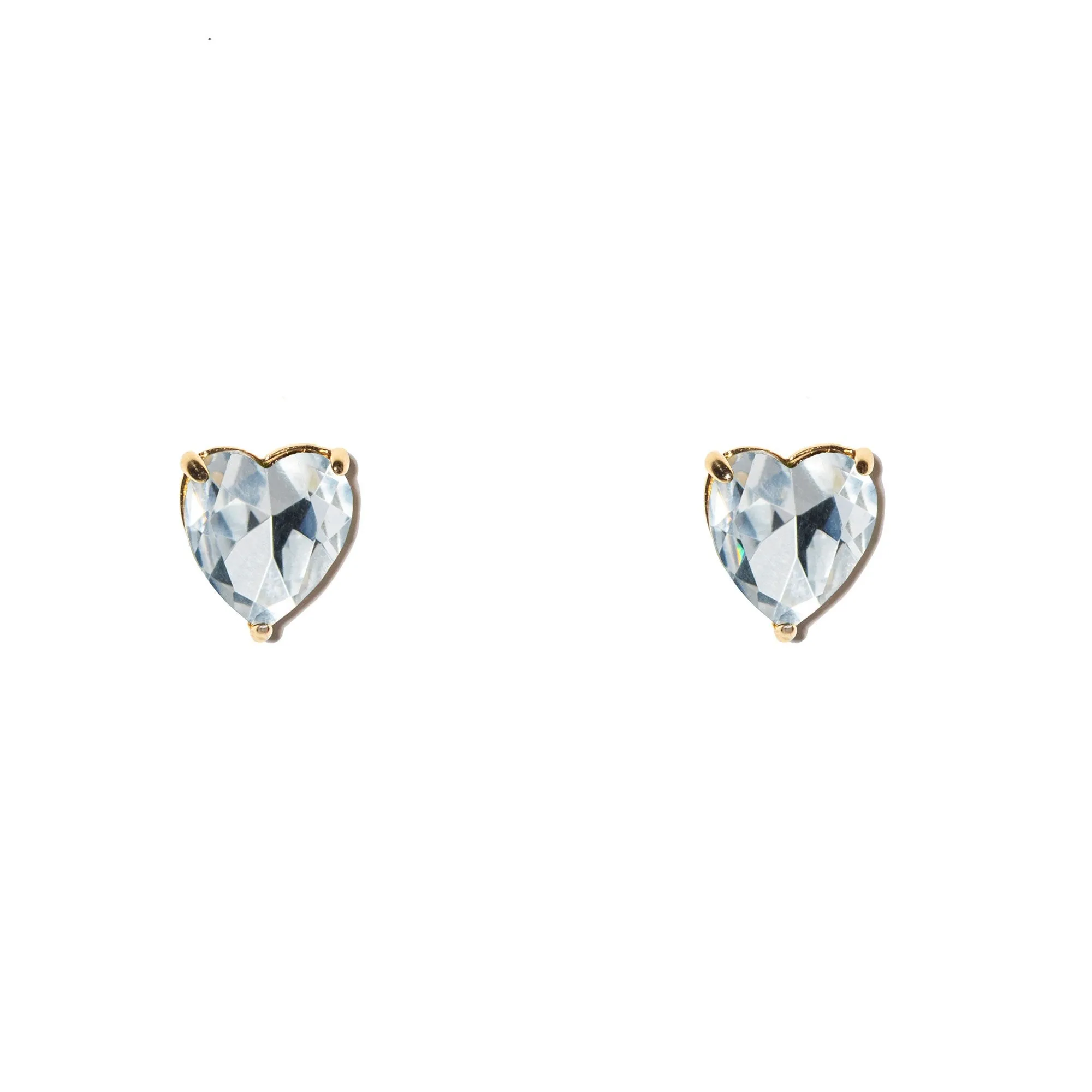 CRYSTAL ASHFORD HEART STUD EARRINGS