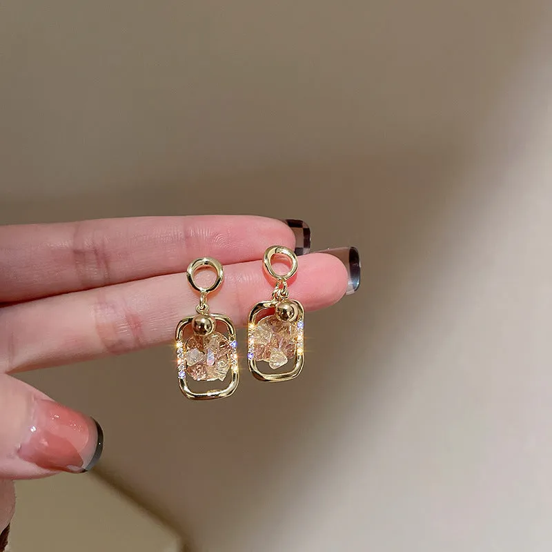 Crystal Flower Earrings