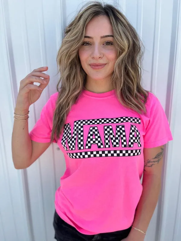 Curvy Checkered Mama Tee