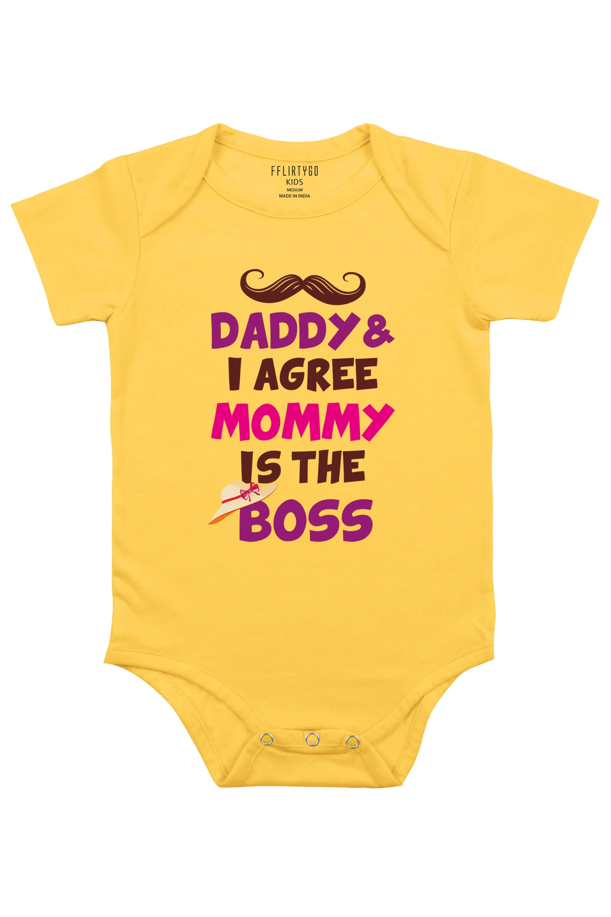 Daddy and I Agree Mommy is The Boss Baby Romper | Onesies