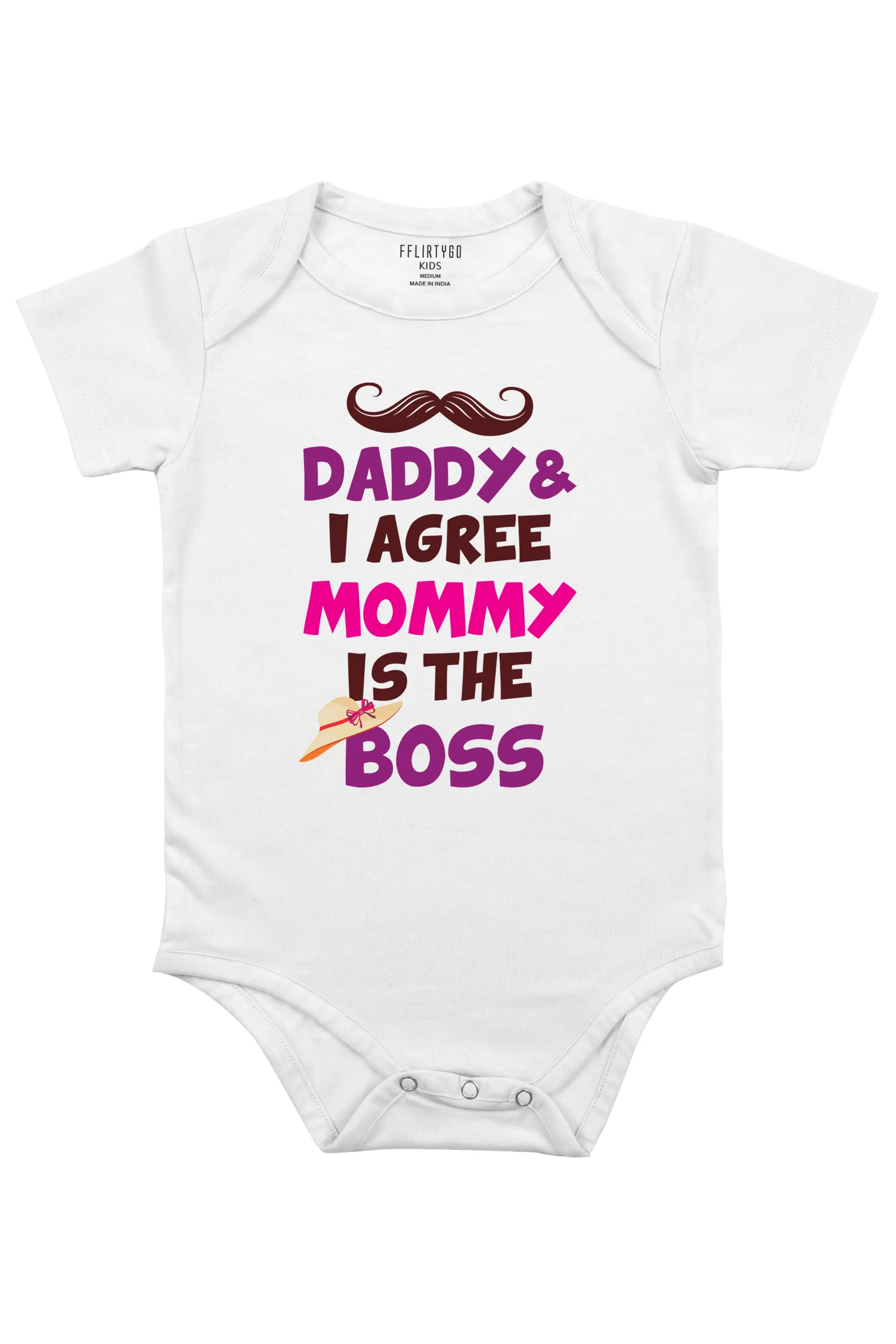 Daddy and I Agree Mommy is The Boss Baby Romper | Onesies