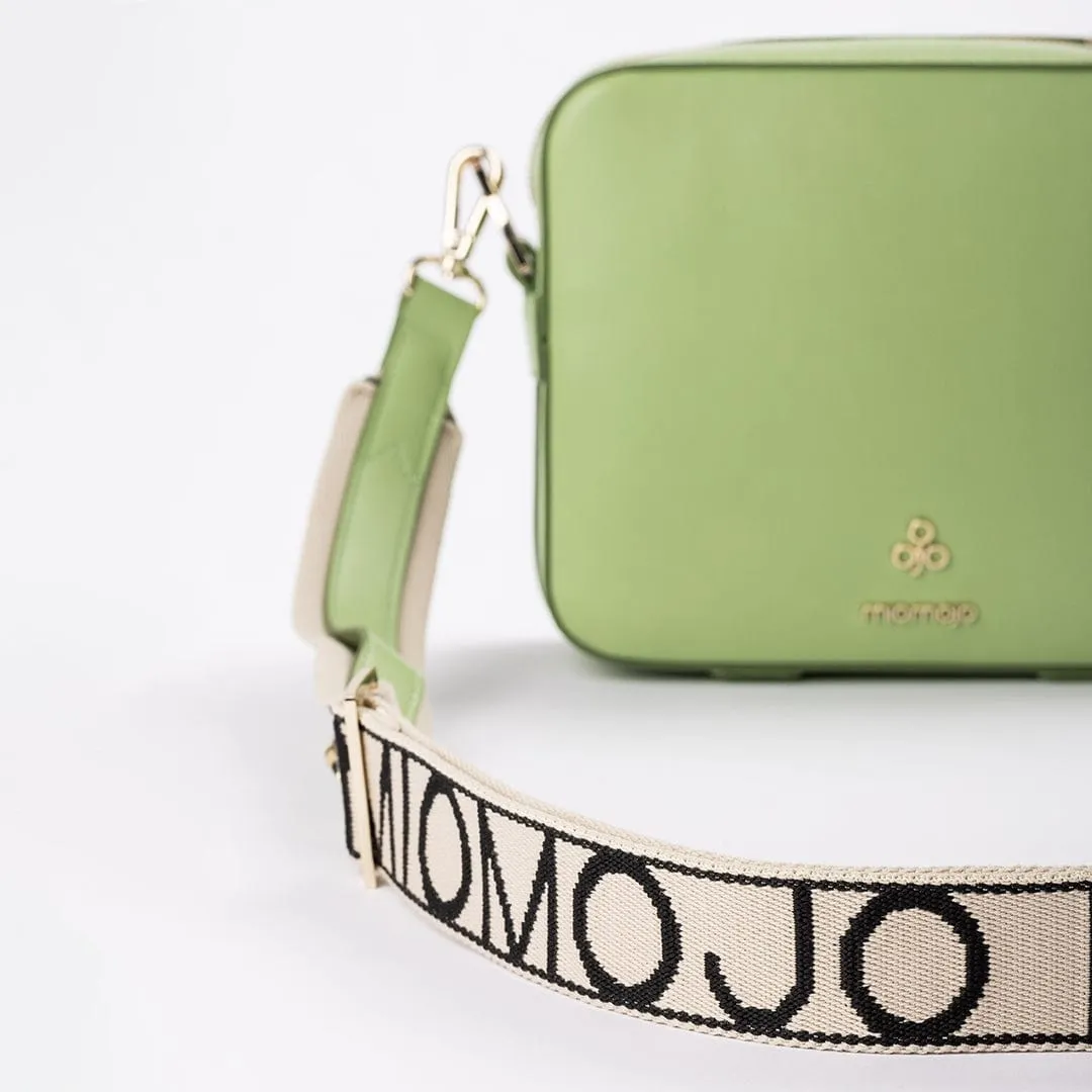 Dalila Apple Leather Vegan Crossbody Bag | Matcha