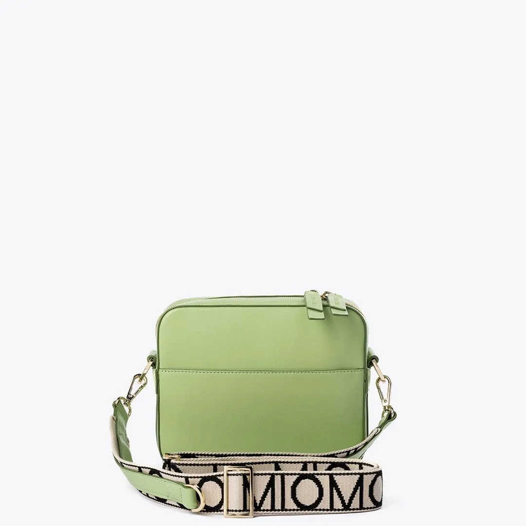 Dalila Apple Leather Vegan Crossbody Bag | Matcha