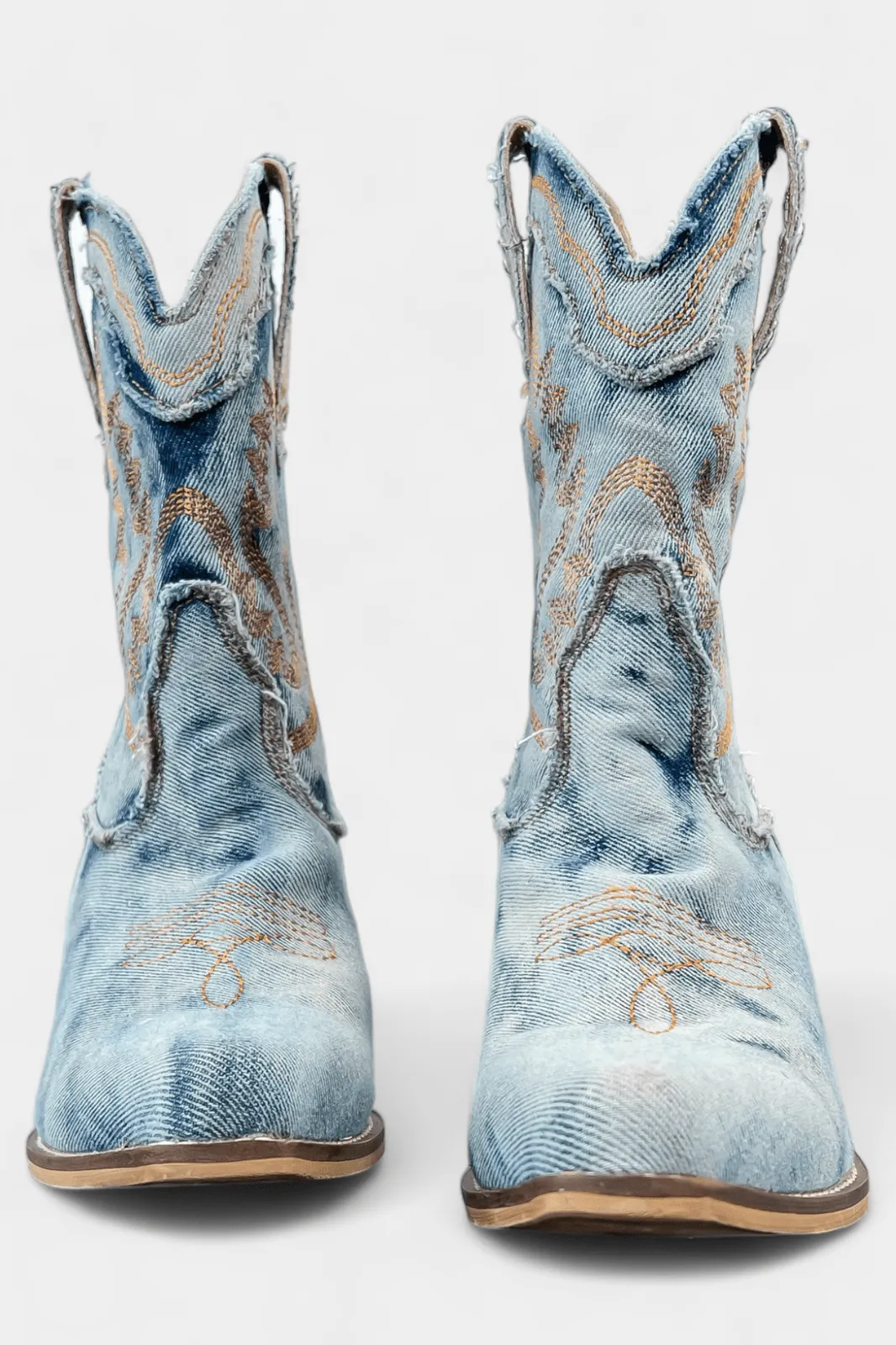 Denim Short Cowboy Boots