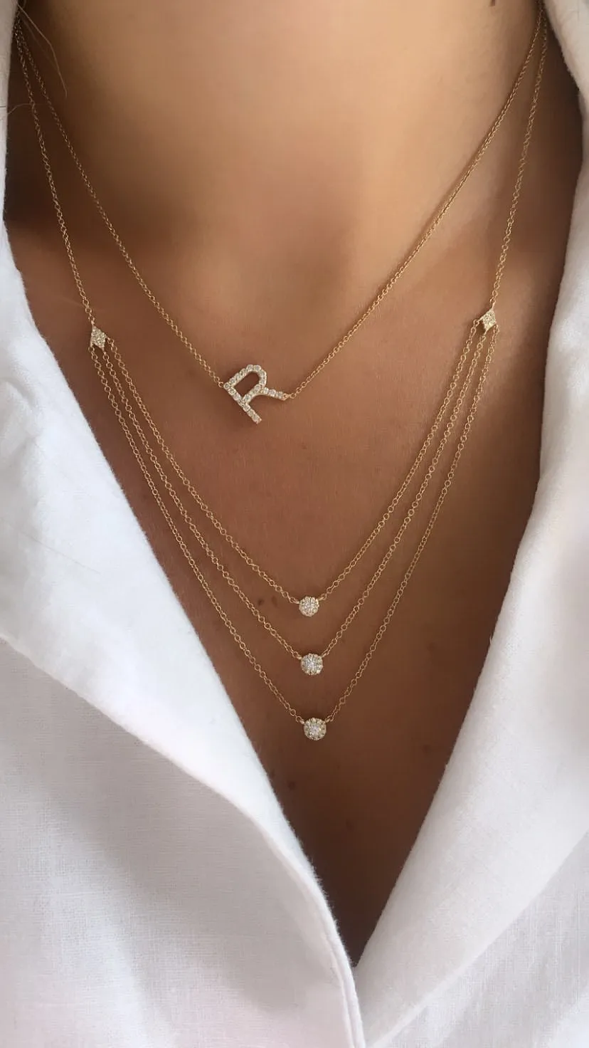 Diamond Initial Necklace