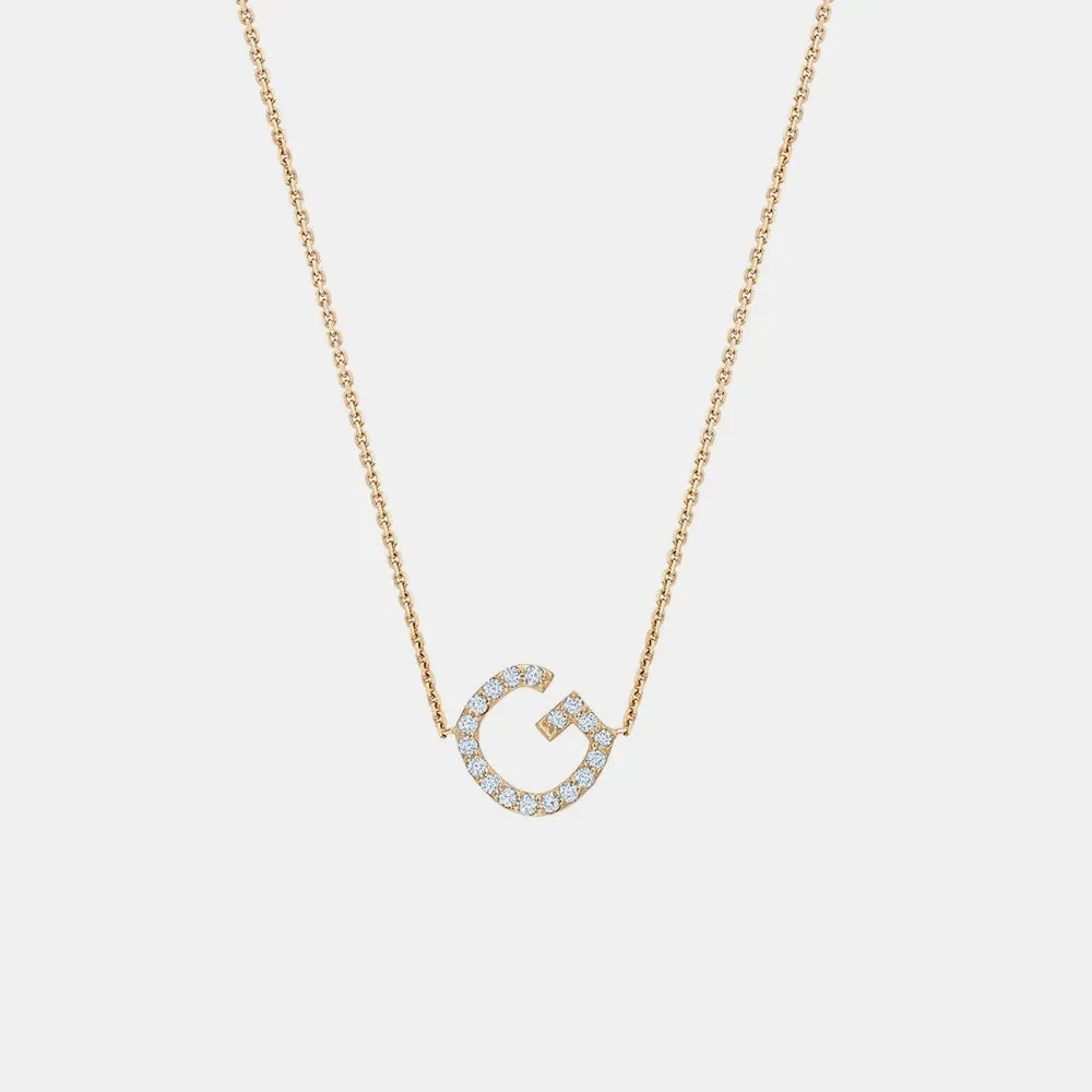 Diamond Initial Necklace