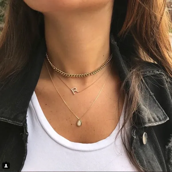 Diamond Initial Necklace