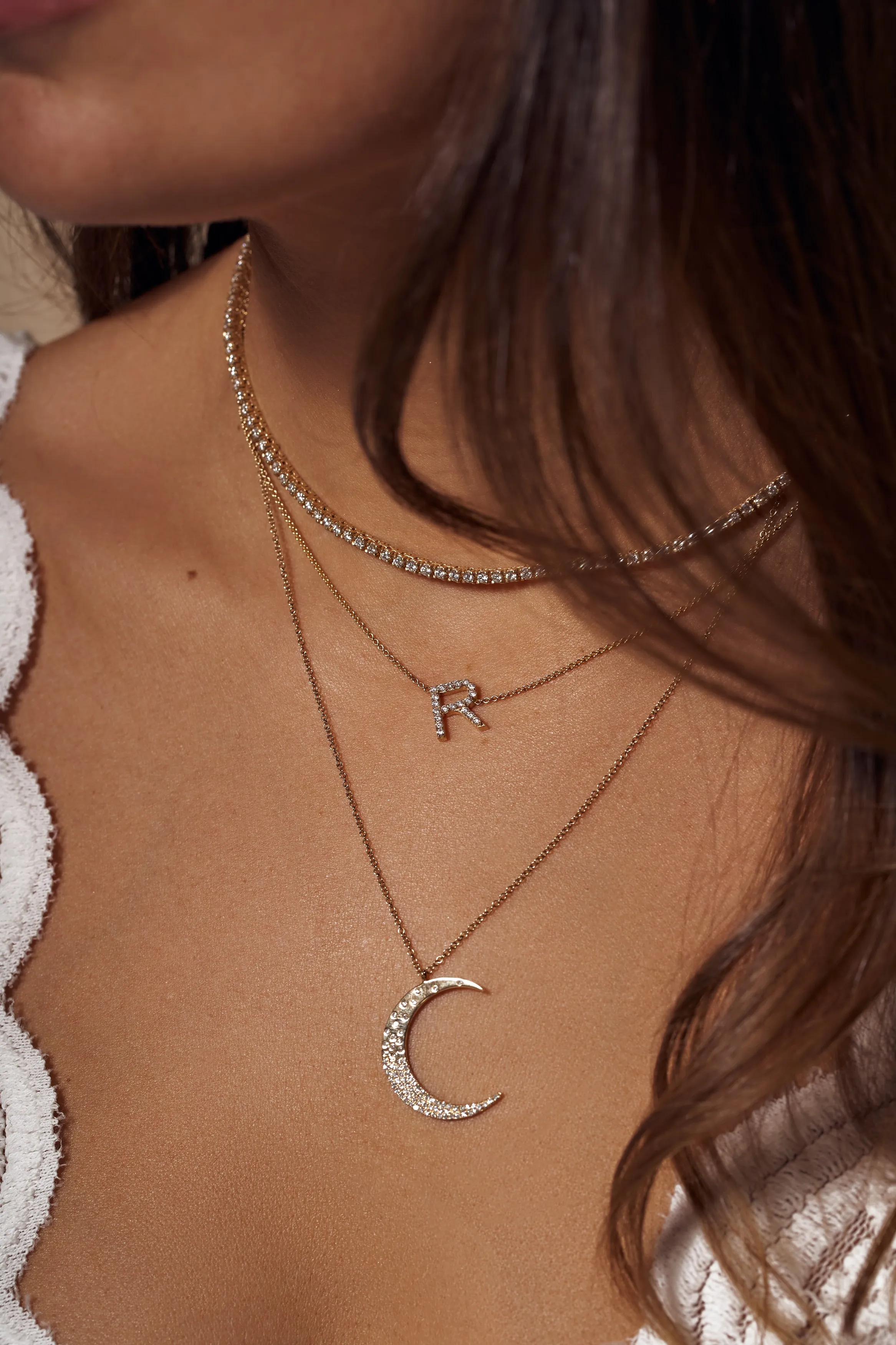 Diamond Initial Necklace