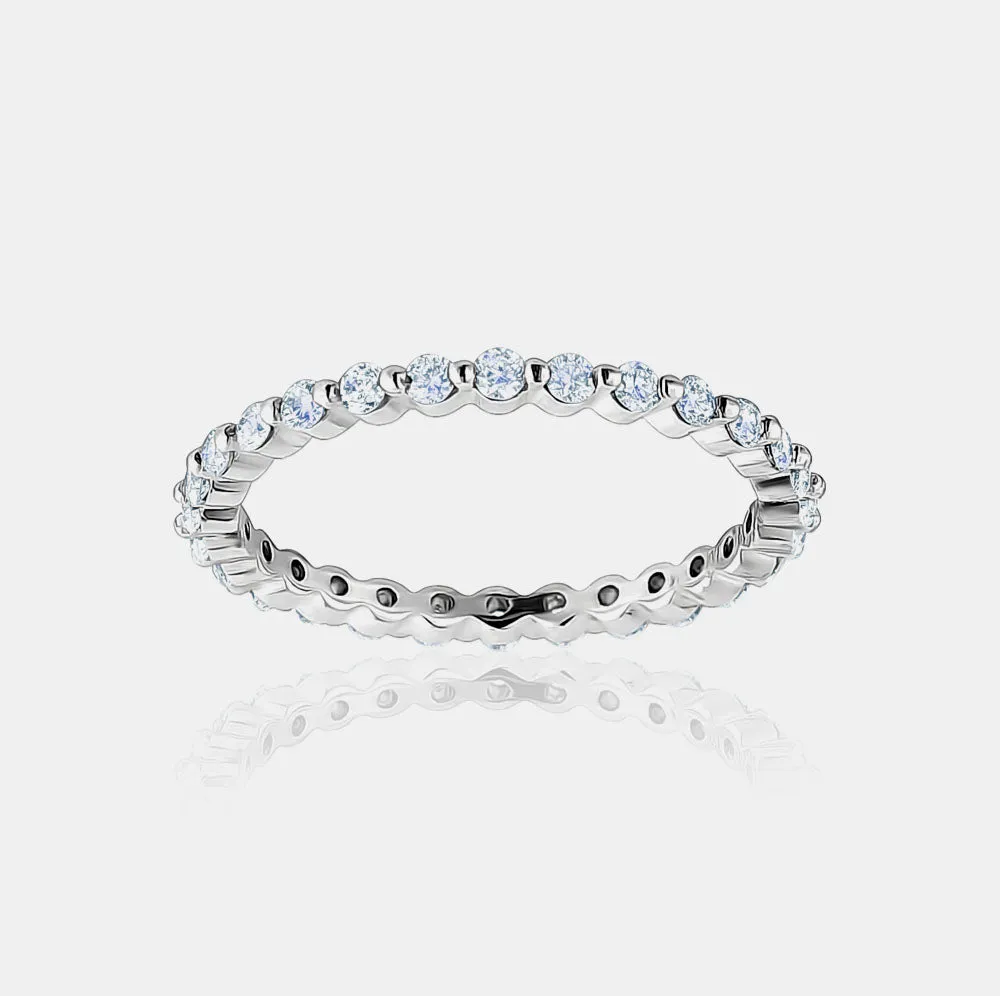 Diamond Single Prong Eternity Ring