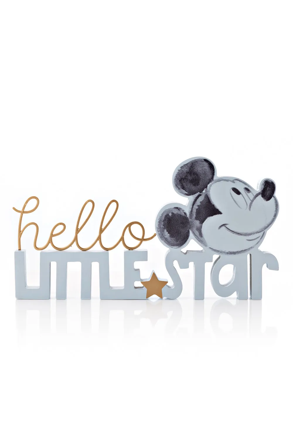 Disney Mickey Hello Little Star Mantel Plaque Blue