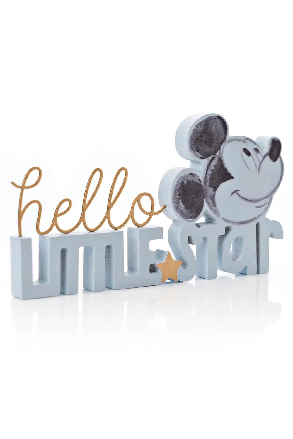 Disney Mickey Hello Little Star Mantel Plaque Blue