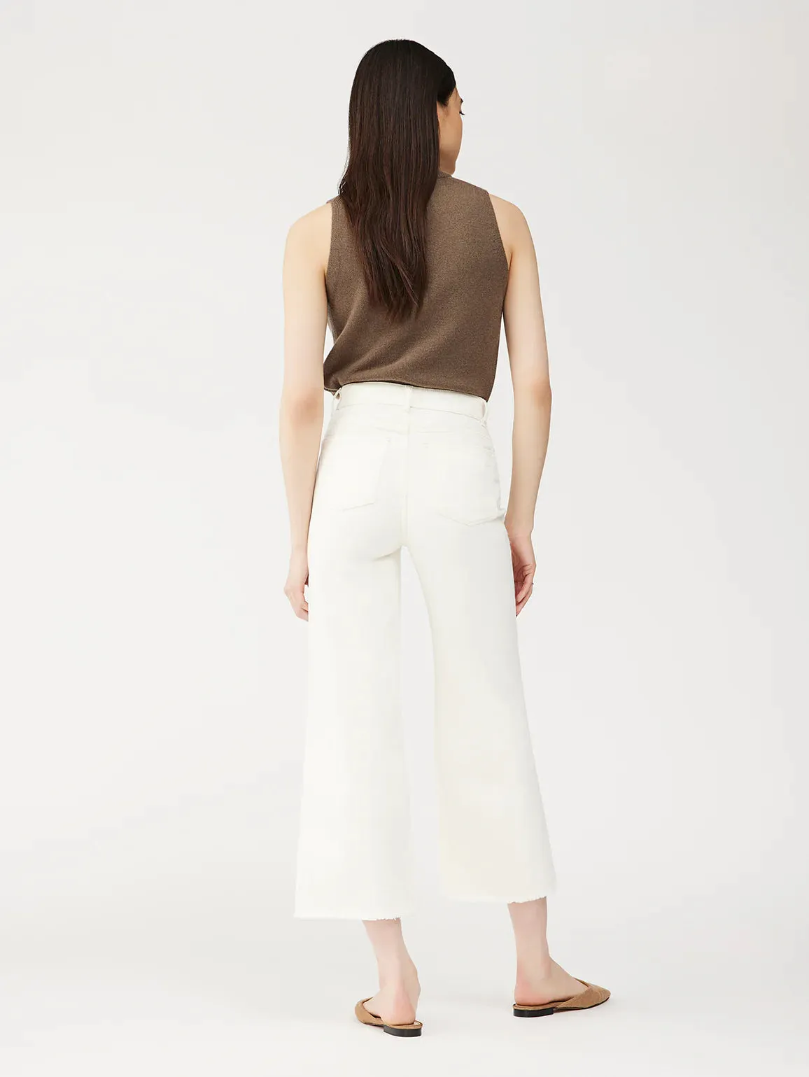 DL1961 - Hepburn Wide Leg High Rise Vintage - Eggshell