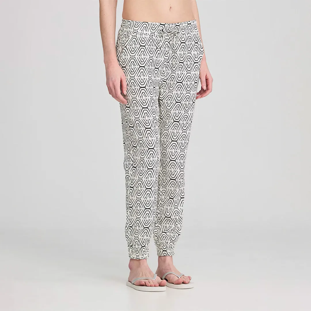 Drawstring Patterned Trousers