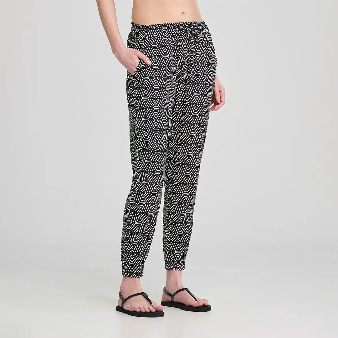 Drawstring Patterned Trousers