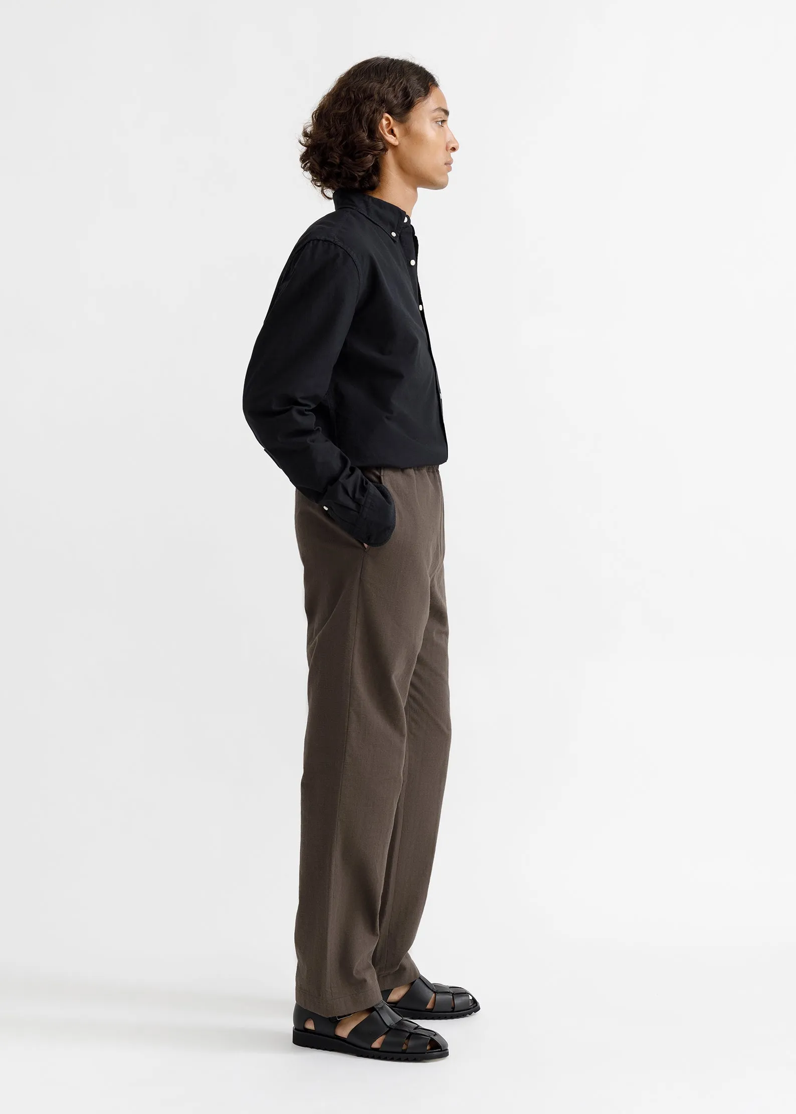 Drawstring Trousers - Brown