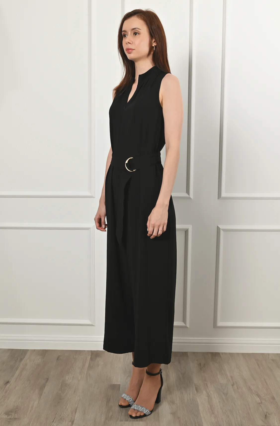 Ella High-Neck Belted Jumpsuit