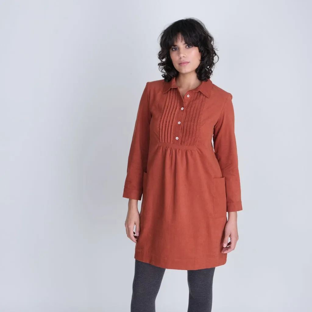 Ellen Cotton Corduroy Day Dress | Ginger