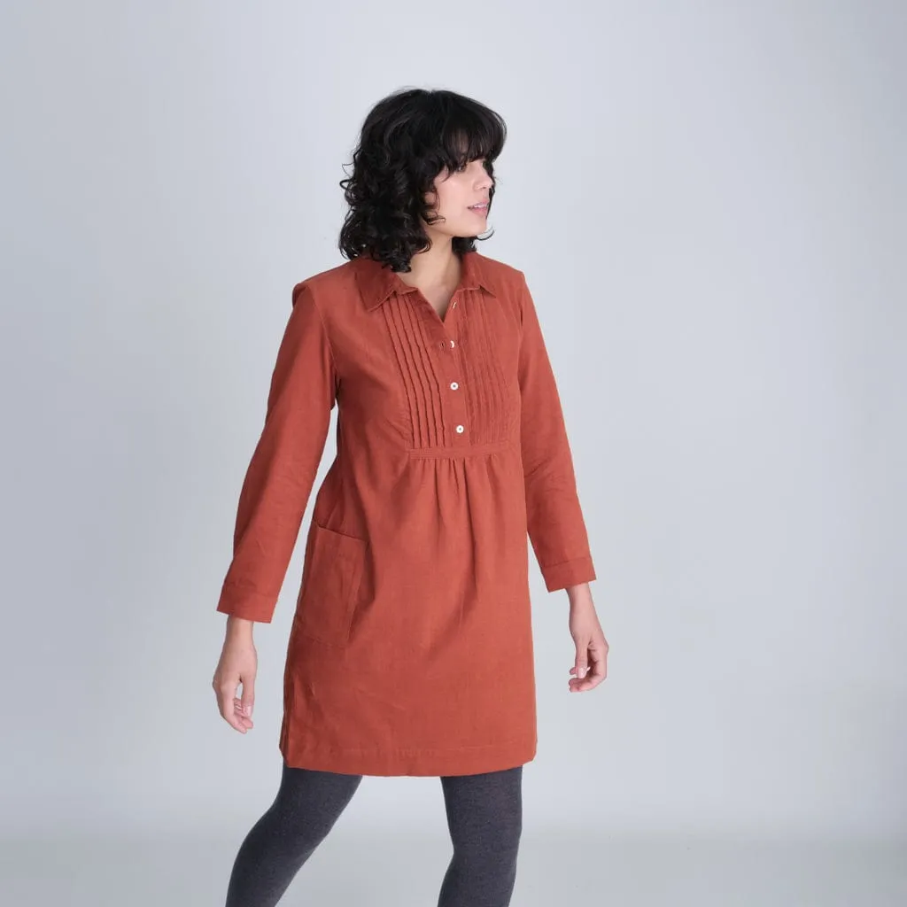 Ellen Cotton Corduroy Day Dress | Ginger