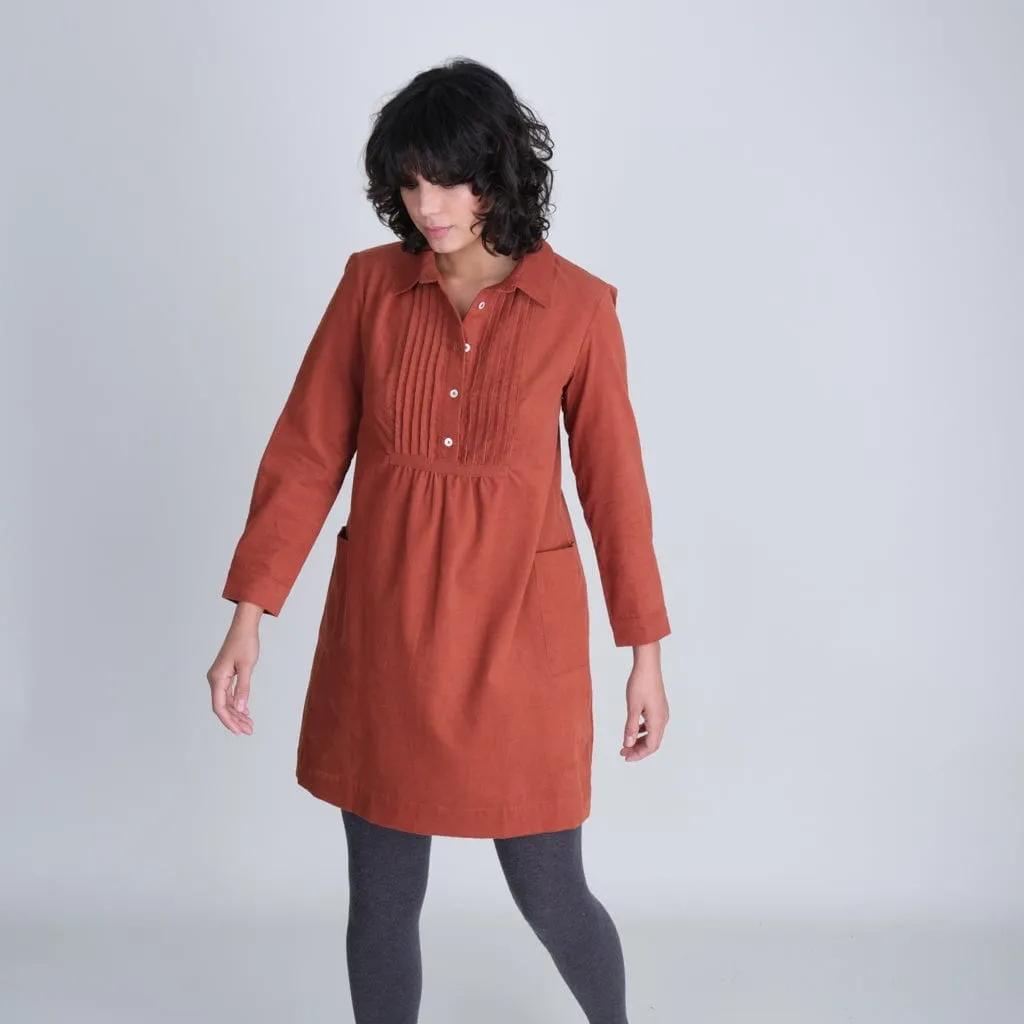 Ellen Cotton Corduroy Day Dress | Ginger