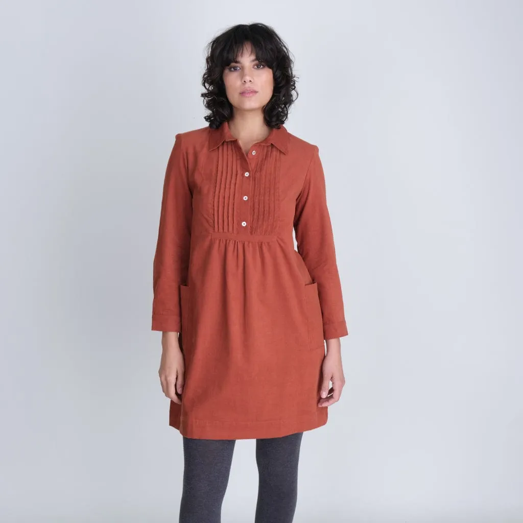 Ellen Cotton Corduroy Day Dress | Ginger