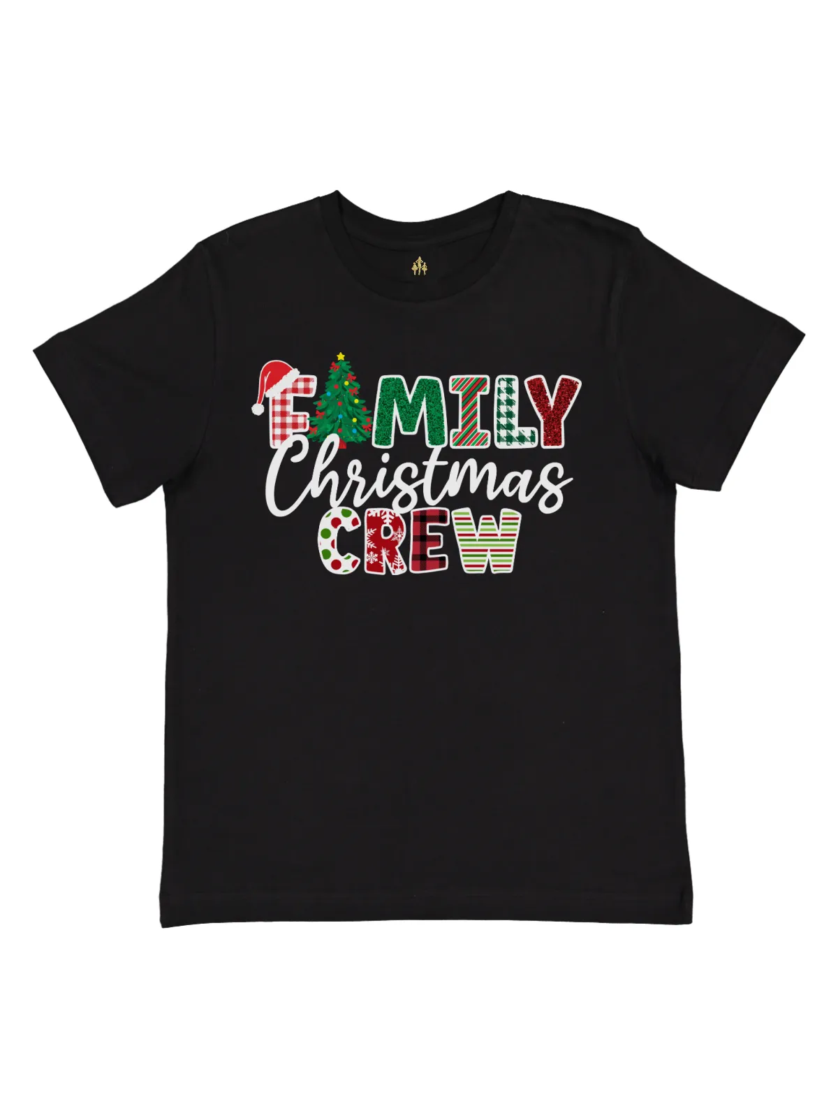 Family Christmas Crew Matching Shirts - Black