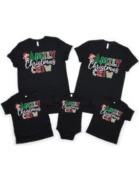 Family Christmas Crew Matching Shirts - Black