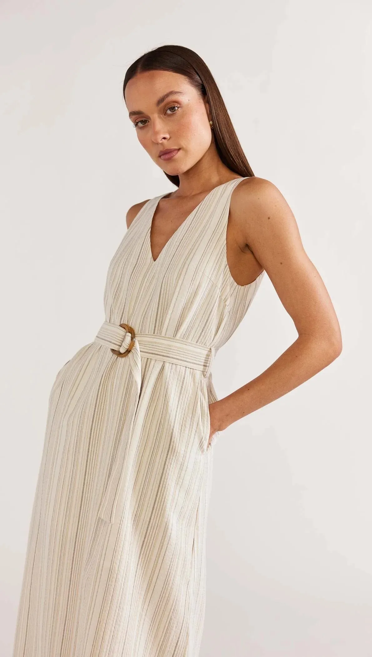 Finley Belted Midi Dress