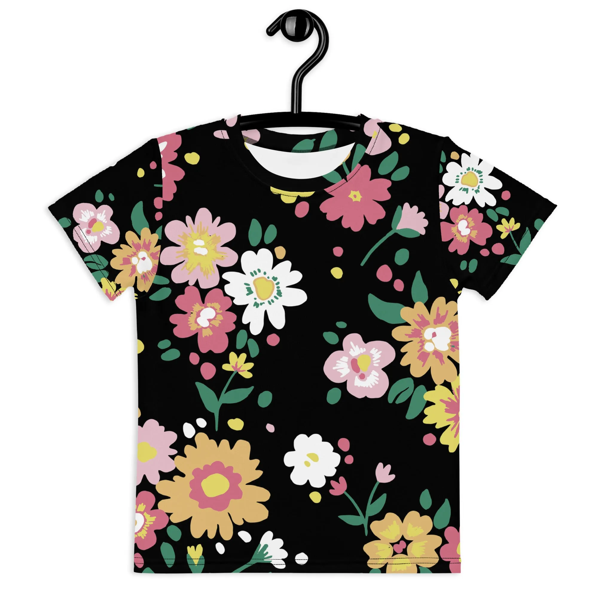 Floral petal Kids crew neck t-shirt