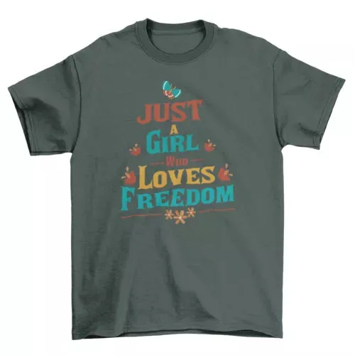 Freedom Loving Girl T-Shirt