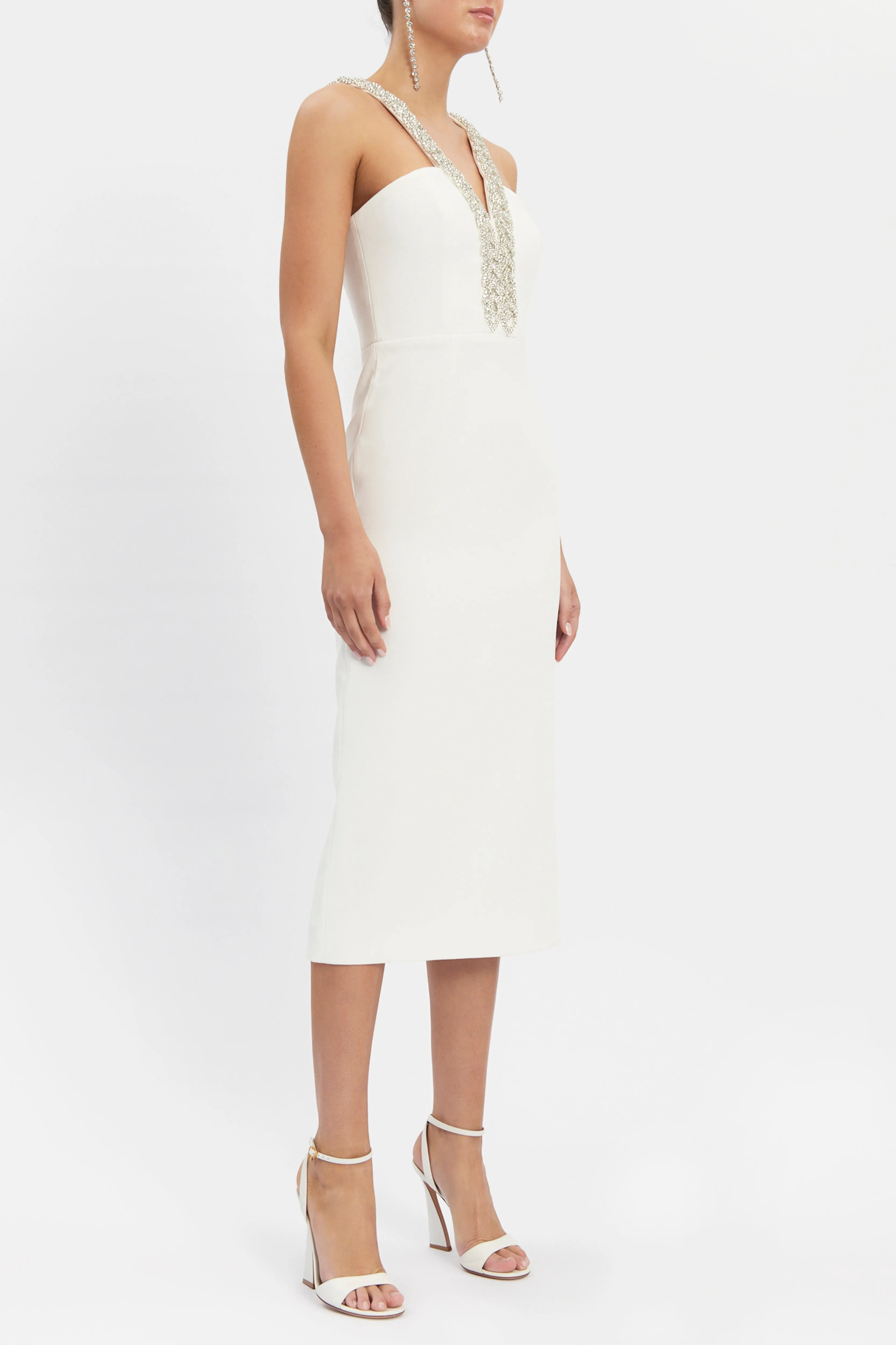 Grace Midi Dress Ivory