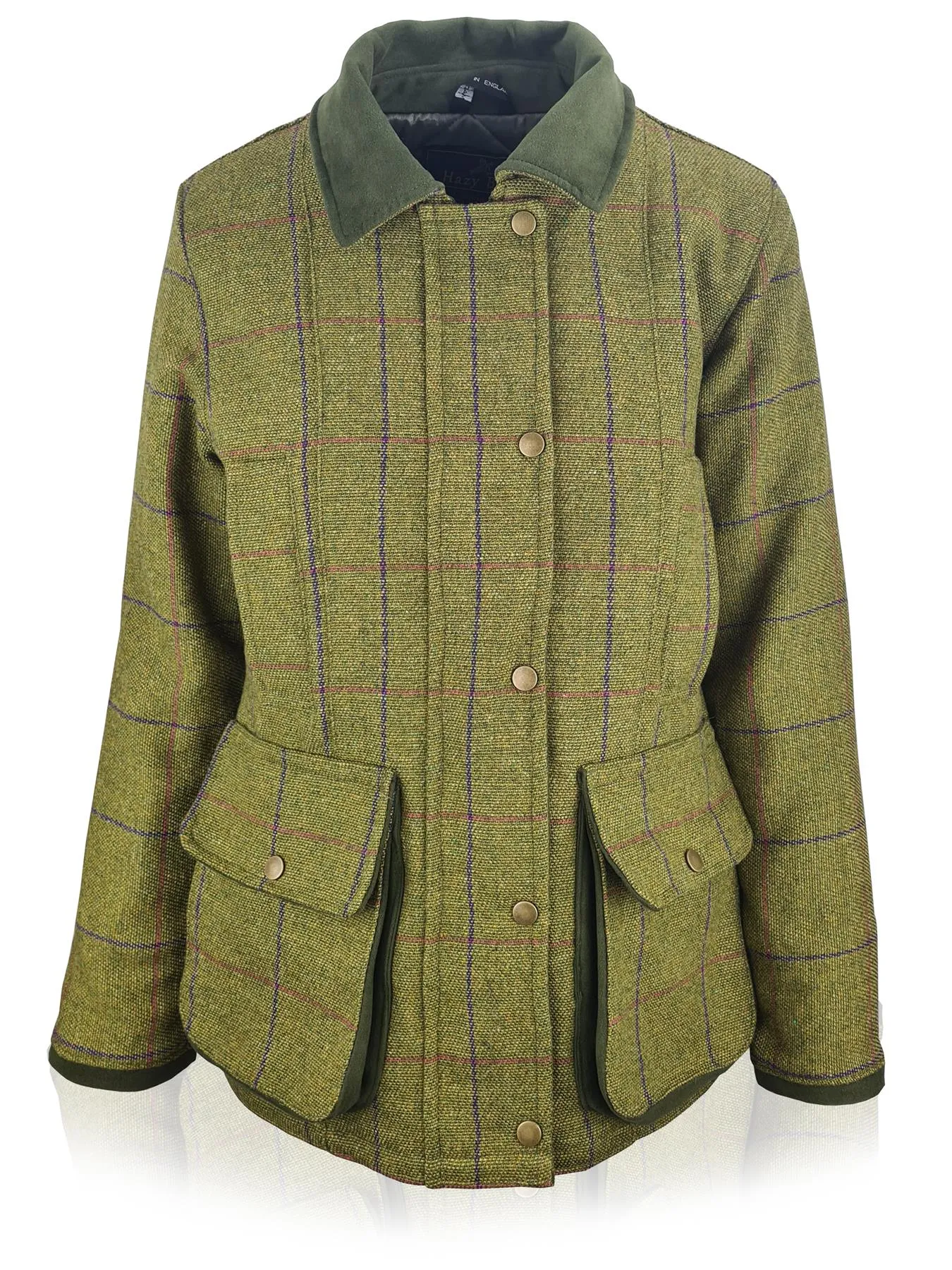 Hazy Blue Womens Quilted Derby Tweed Shooting Jacket