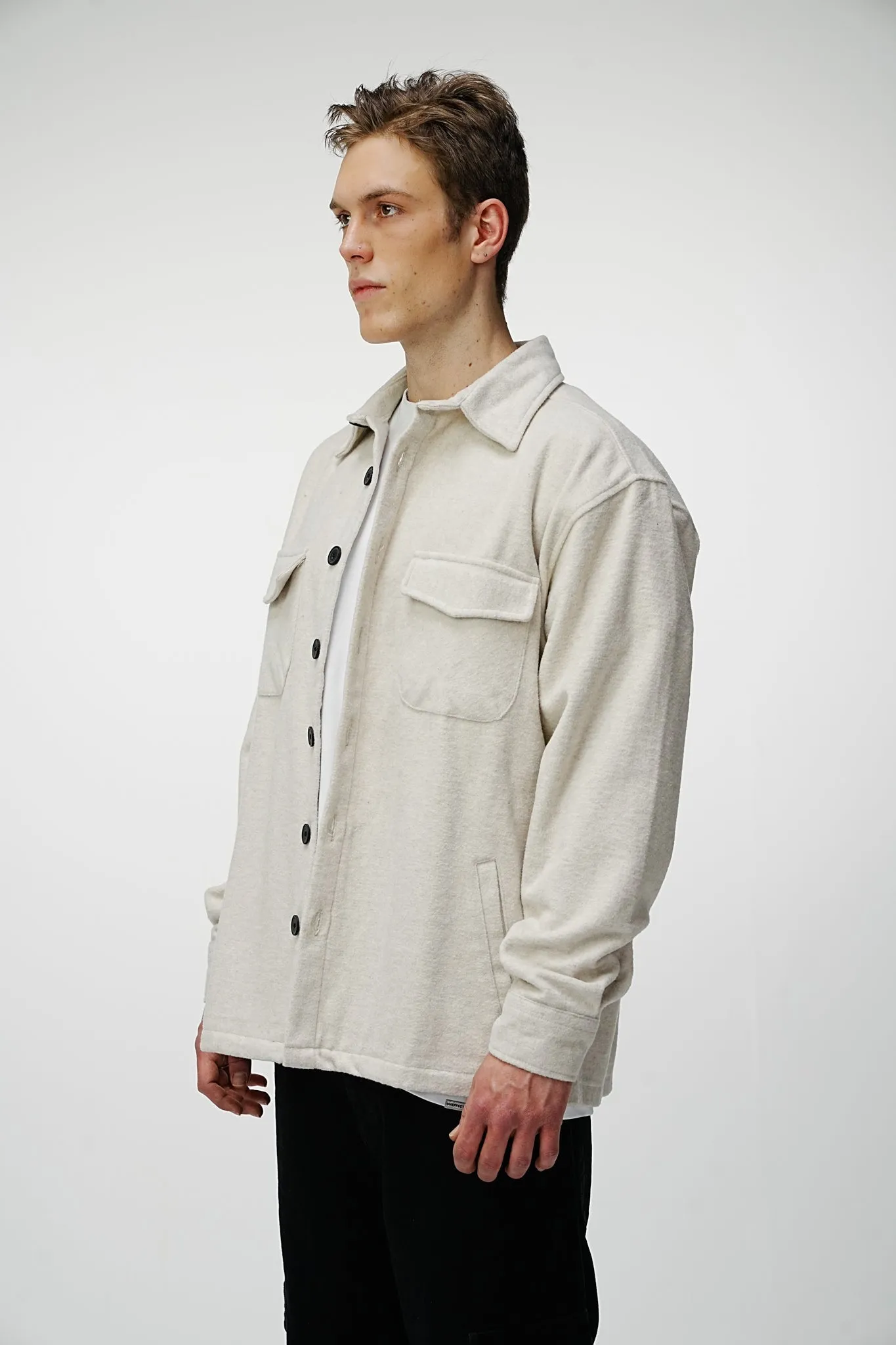 Heavy Premium Flannel Shirt Cream