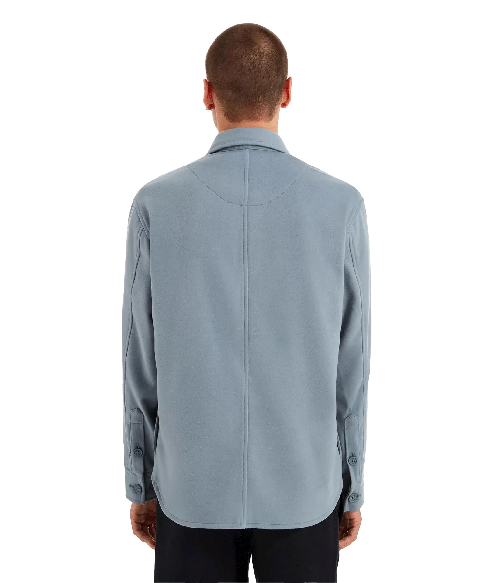 Heavyweight Soft Touch Shacket - Blue