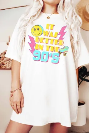 IT WAS BETTER IN THE 90S GRAPHIC TEE PLUS SIZE