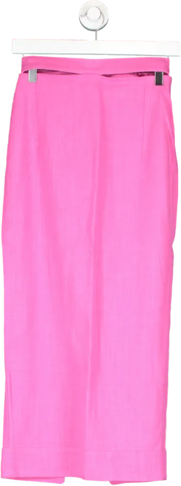 JACQUEMUS Pink La Jupe Valerie Cutout Belt Skirt UK 6