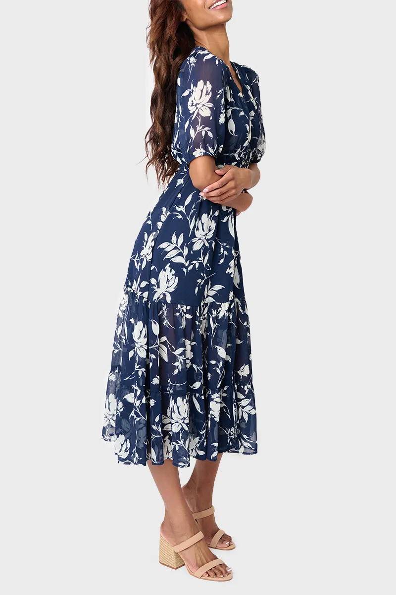 Kira Drawstring Midi Dress