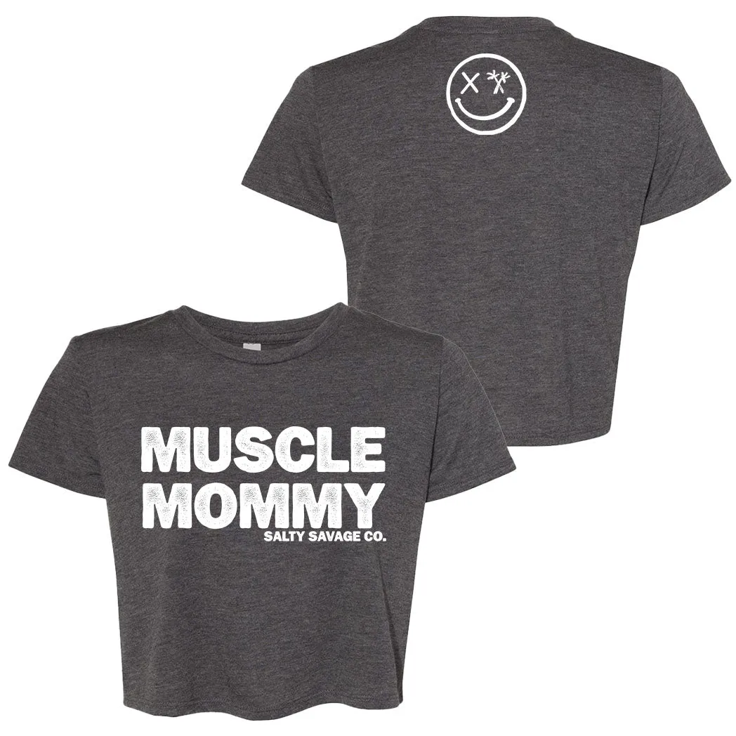 Ladies "Muscle Mommy" Flowy Crop Tee