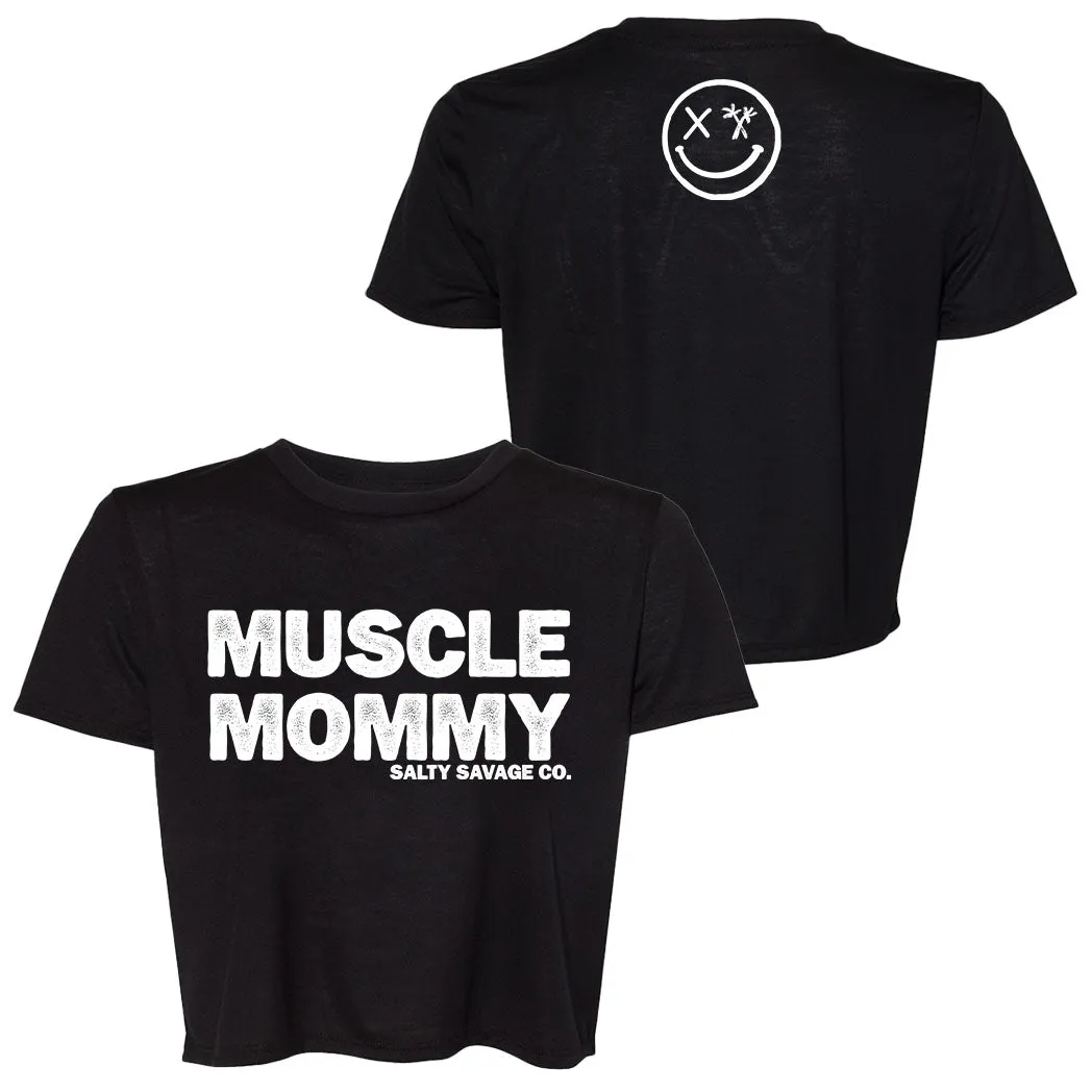 Ladies "Muscle Mommy" Flowy Crop Tee