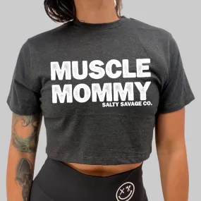 Ladies "Muscle Mommy" Flowy Crop Tee