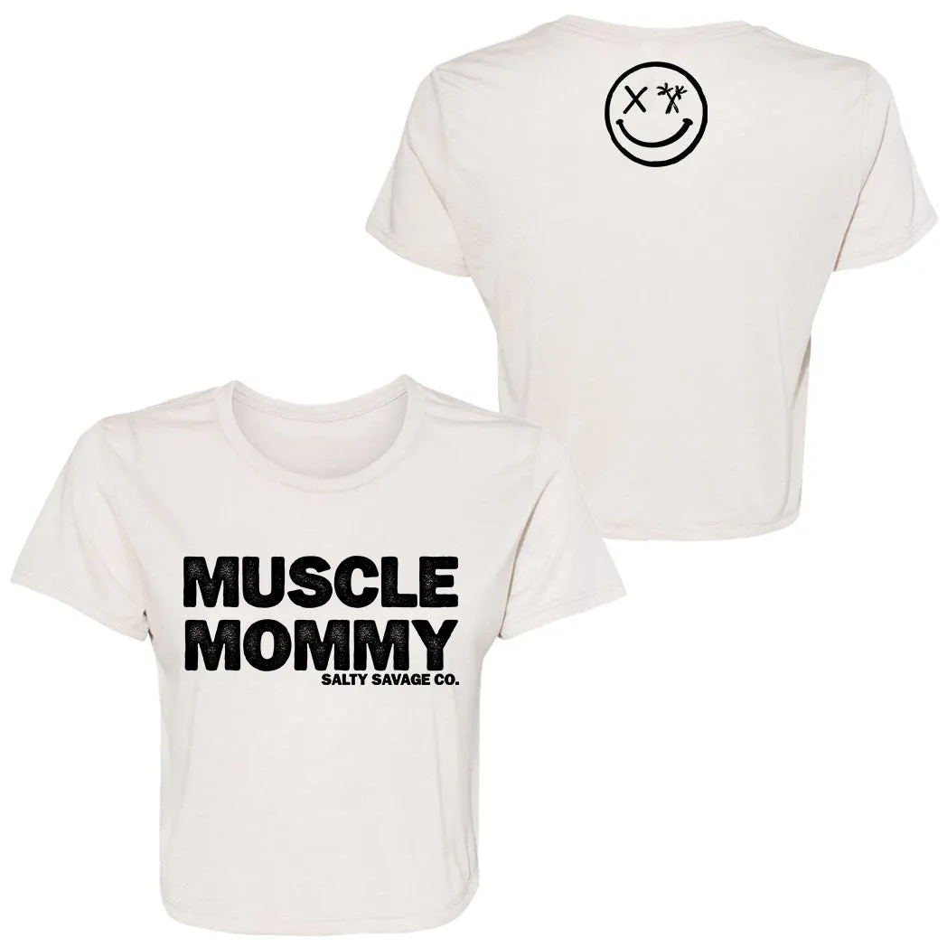 Ladies "Muscle Mommy" Flowy Crop Tee