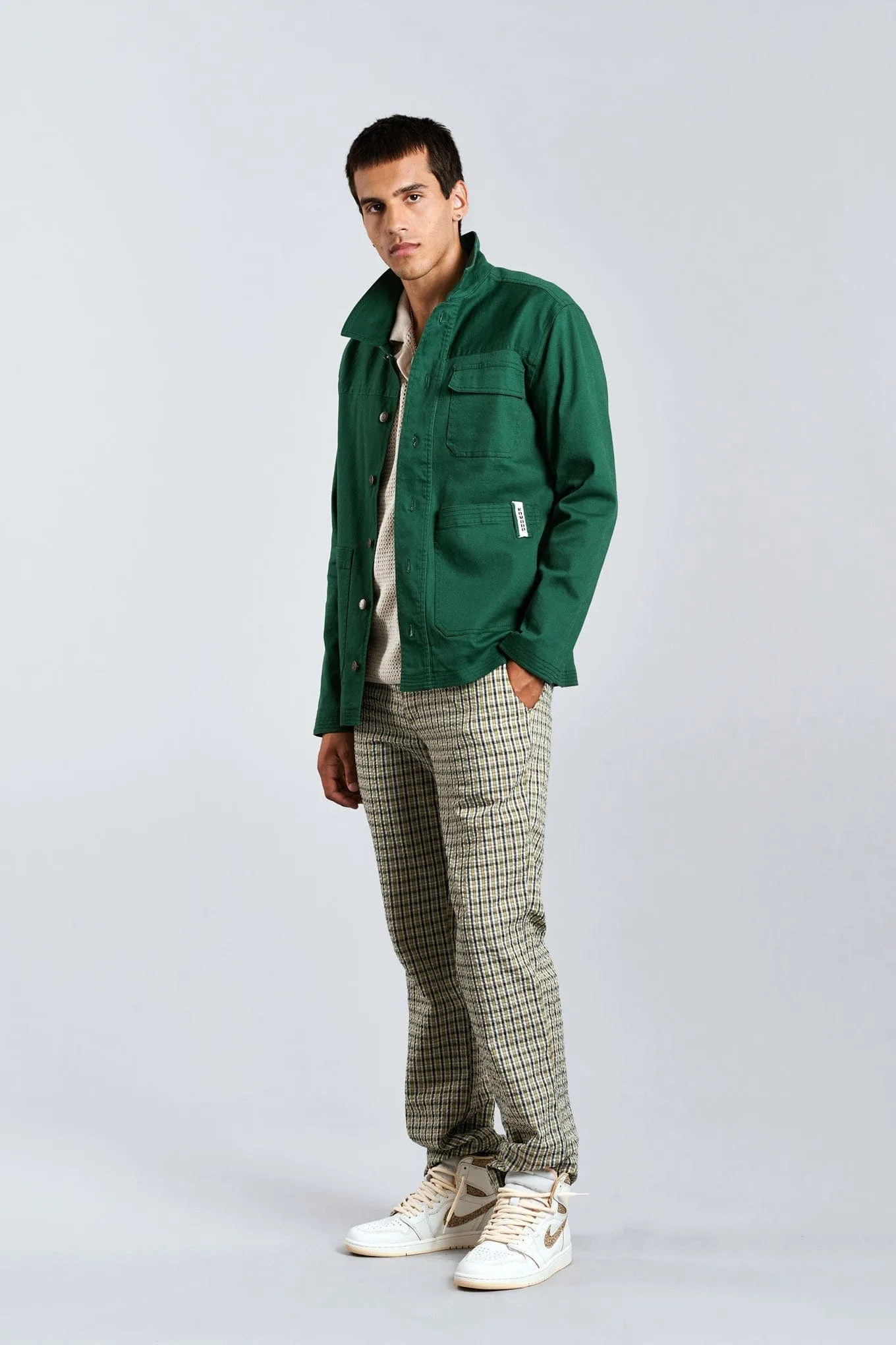 Landon Men's Organic Cotton Jacket | Forest Green