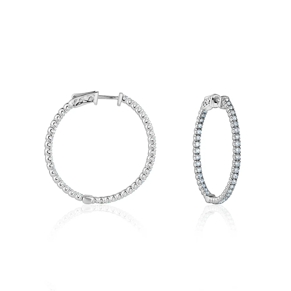 Large Diamond Hoops