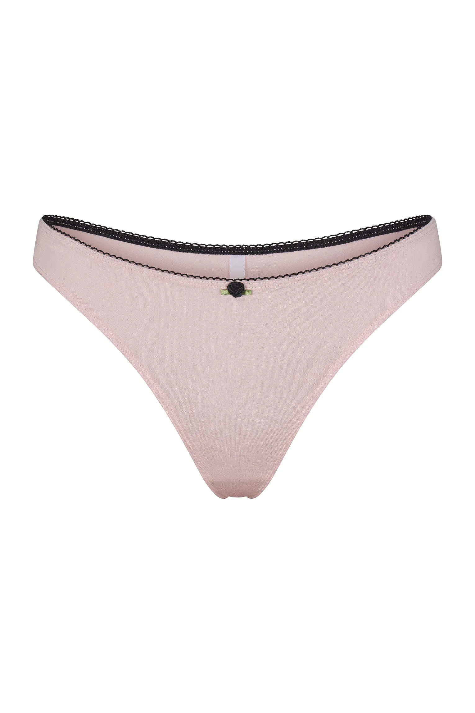 LOW RISE THONG IN PETAL/ONYX