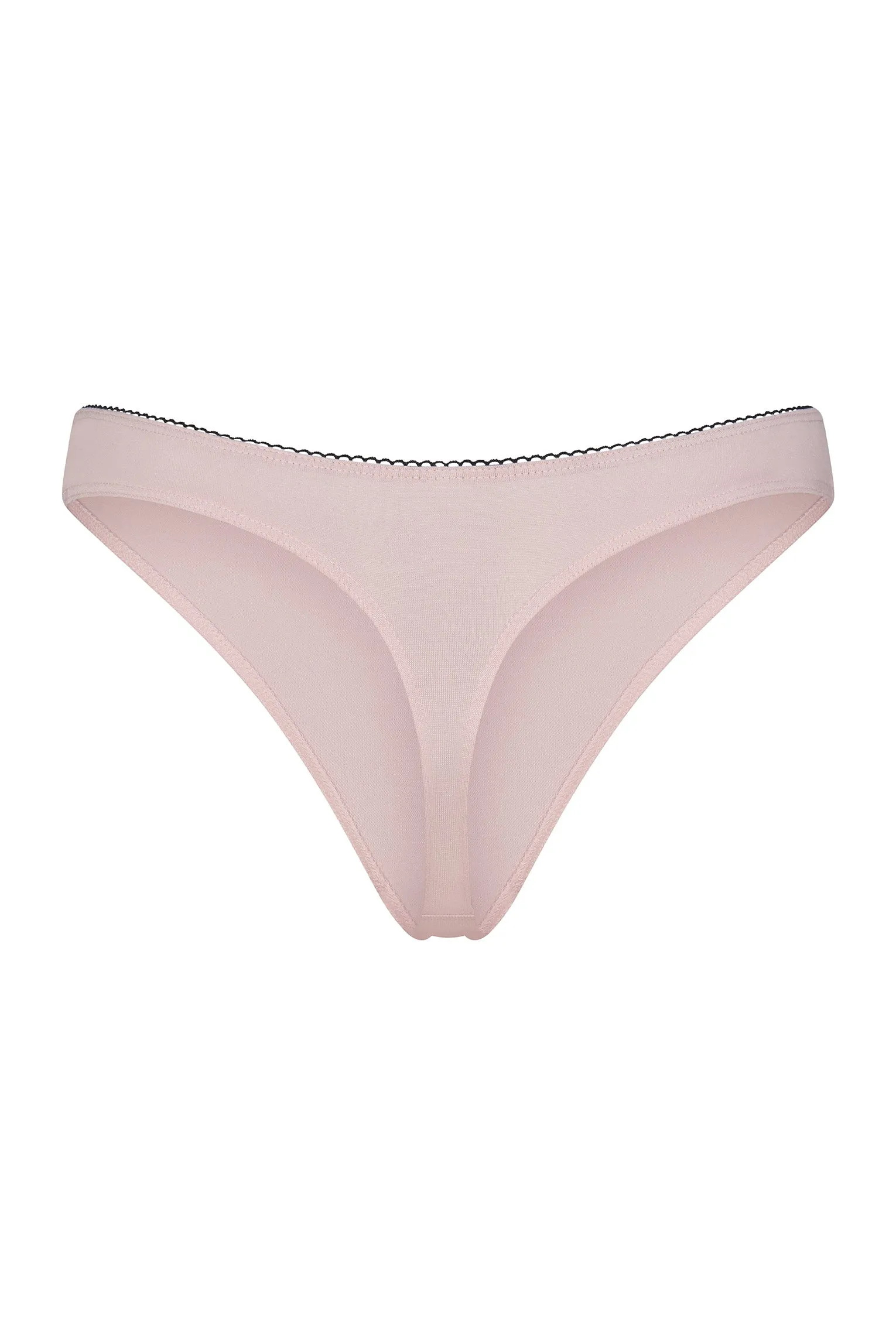 LOW RISE THONG IN PETAL/ONYX