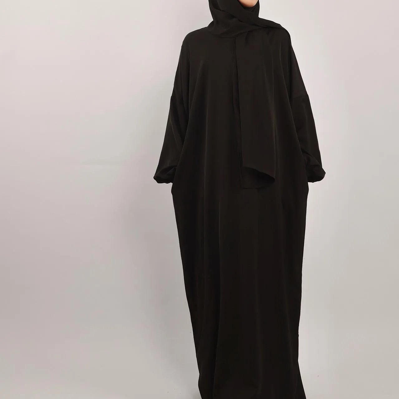 MA001 Hijab Attached Hoodie Abaya