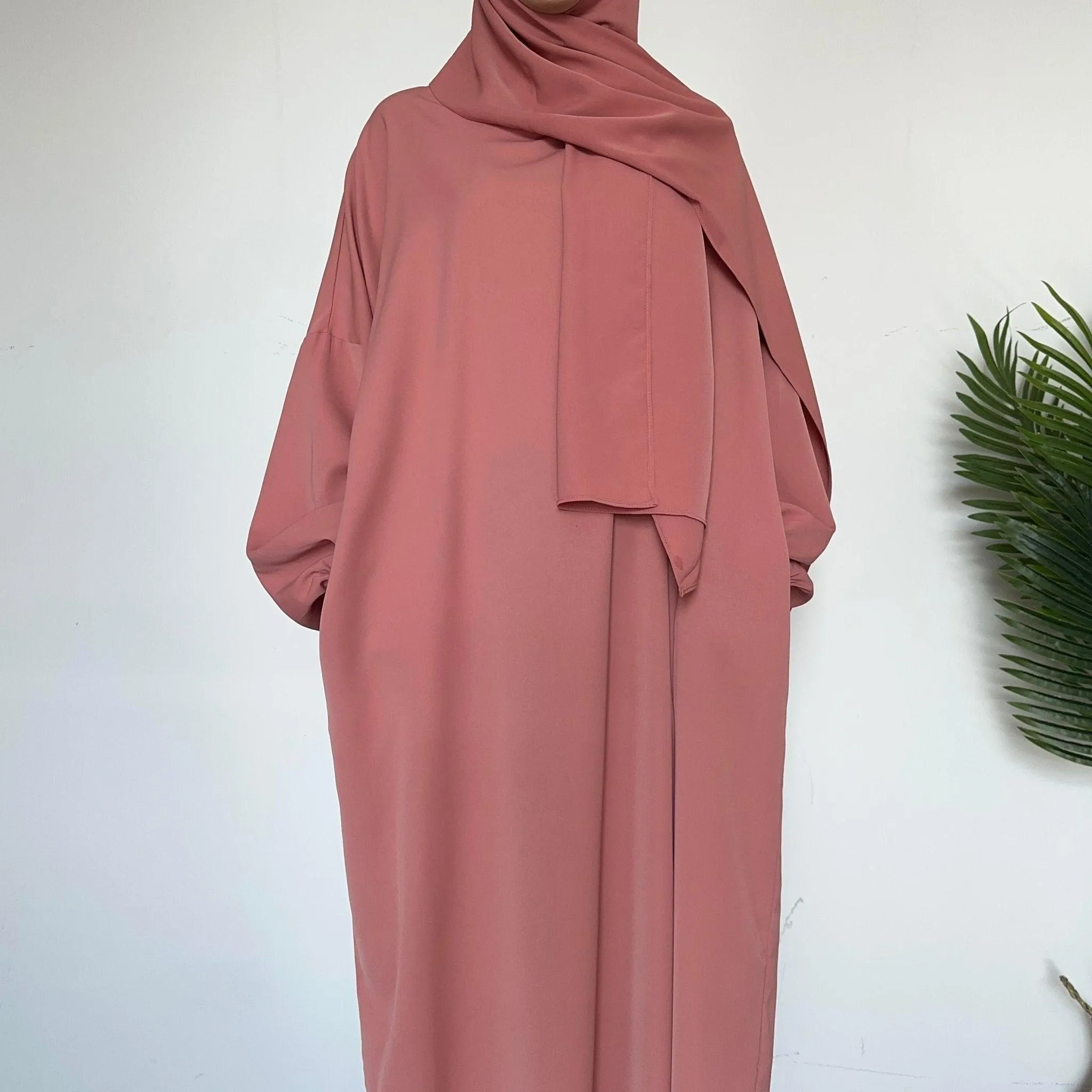 MA001 Hijab Attached Hoodie Abaya