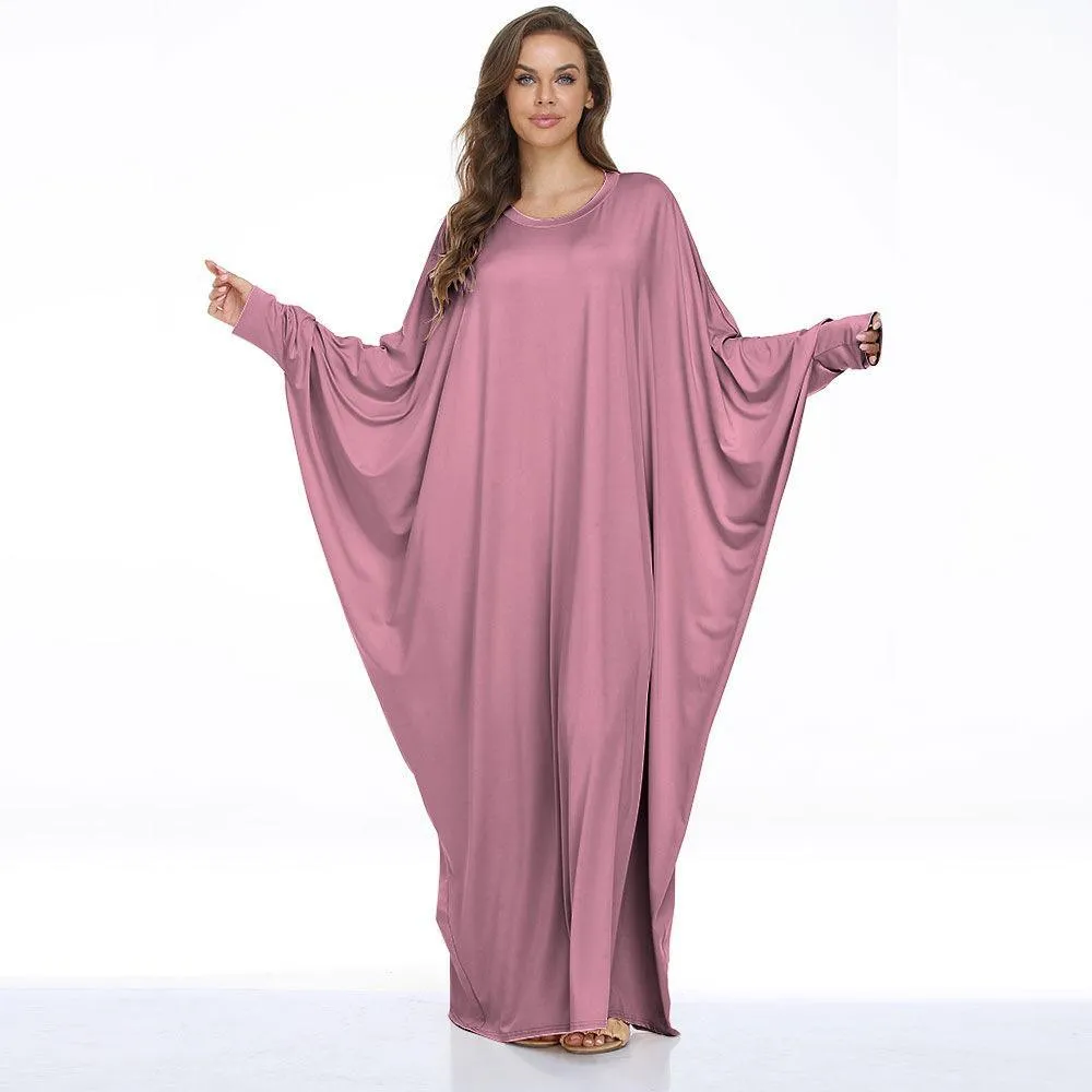 MA004 Batwing Jersey One Piece Abaya Kaftan