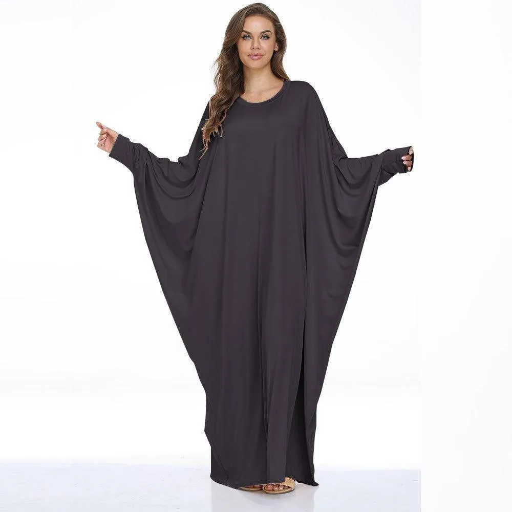 MA004 Batwing Jersey One Piece Abaya Kaftan