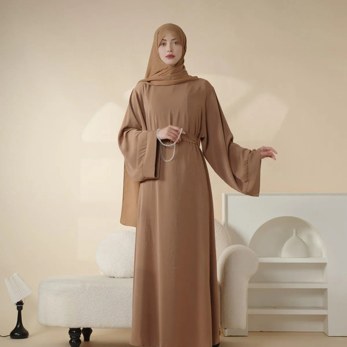 MA005 Essential Soft Nidha Plain Abaya